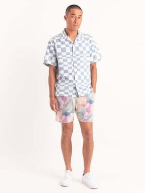 Banks Journal Blue & White Check Short-Sleeve Woven Shirt